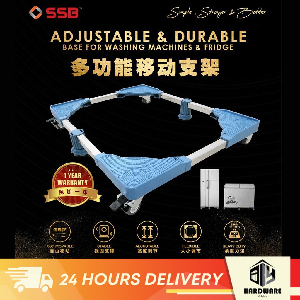Large [H/Duty] 500KG 360 Washing Machine Refrigerator Fridge Moveable ...