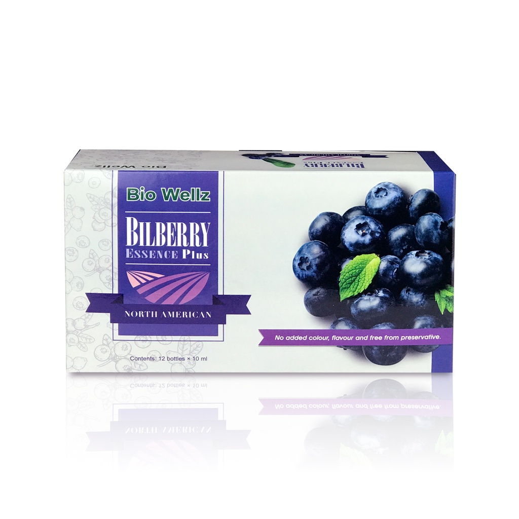 Bio Wellz Bilberry Extract Beauty & Eye Care Supplement[12 x10ml], Improve Skin Hydration, High