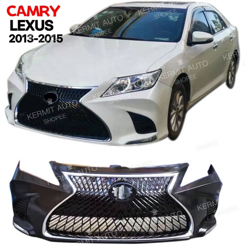 CAMRY ACV50 2013-2015 LEXUS FRONT BUMPER + GRILLE + LOGO SET | Shopee ...