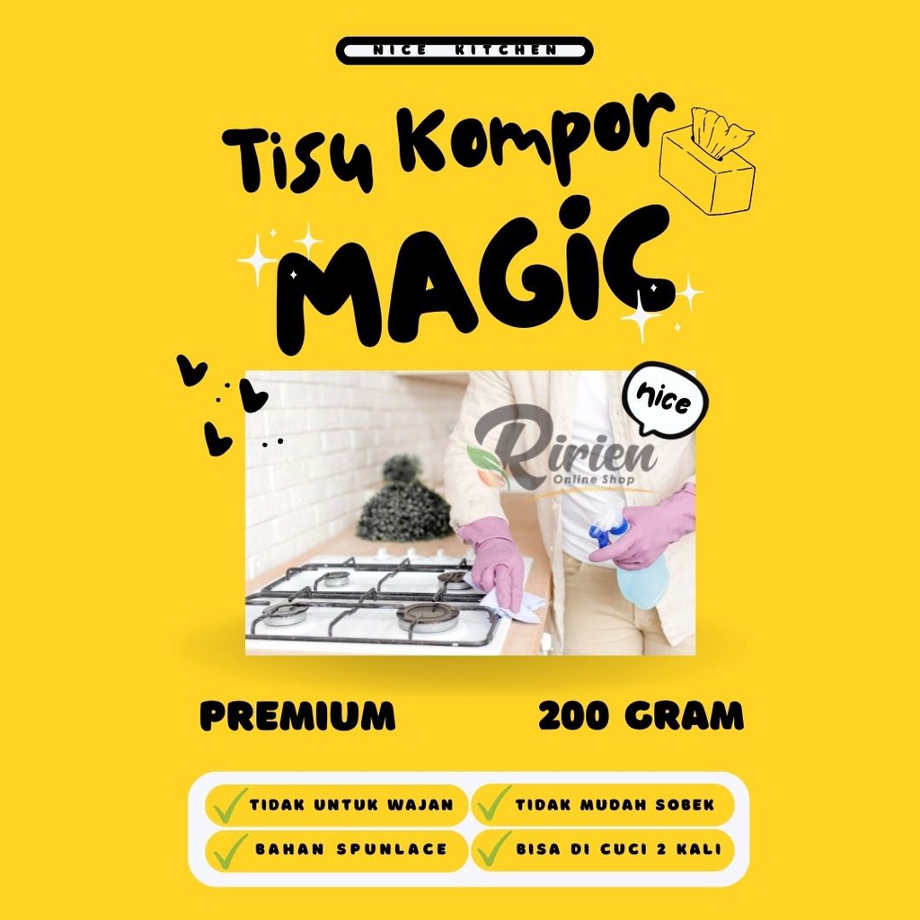 Magic Stove Wipes / Multipurpose Kitchen Wipes 200 gr | Shopee Malaysia