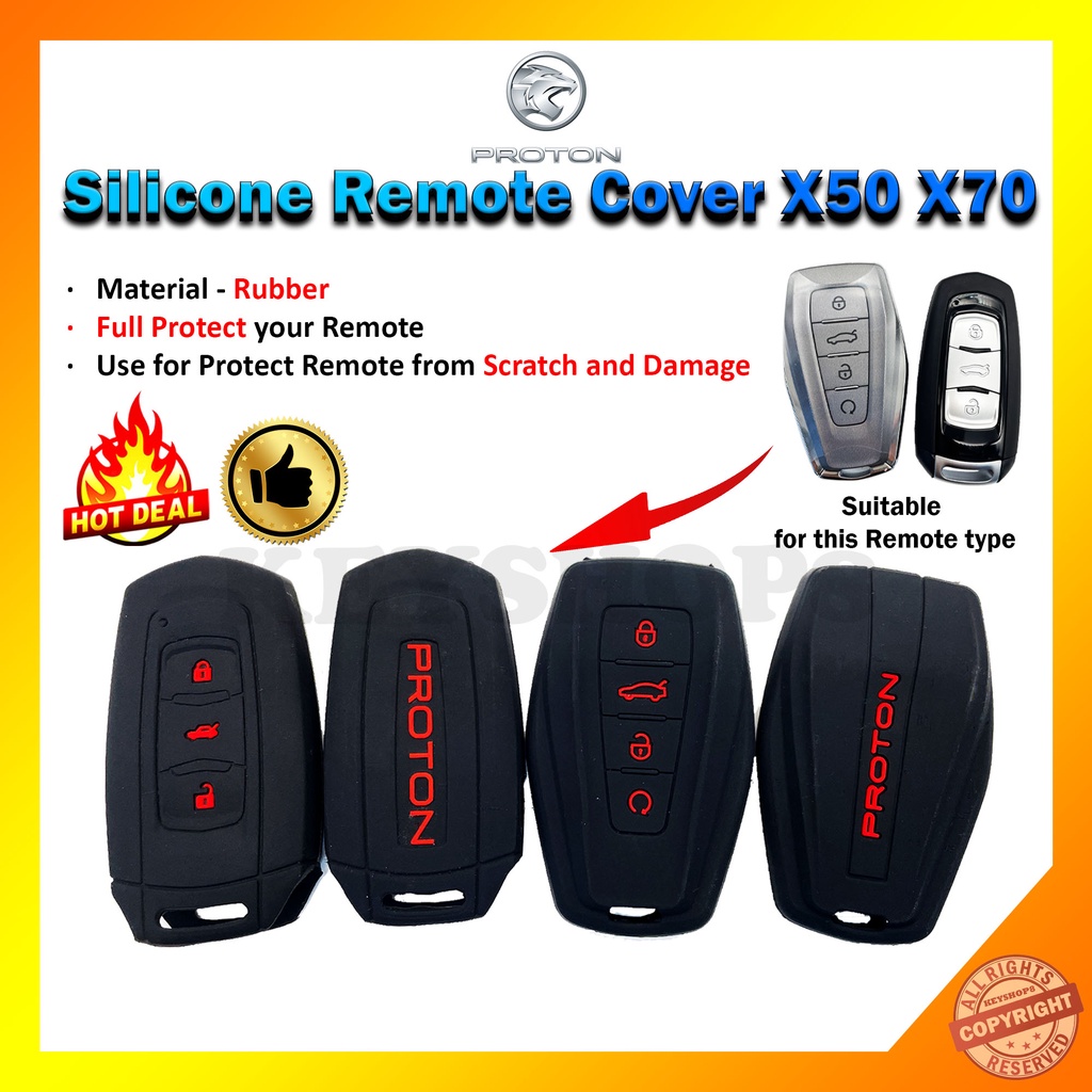 [NEW] Proton X50 X70 Premium Silicone Car Key Cover Key Case Holder ...