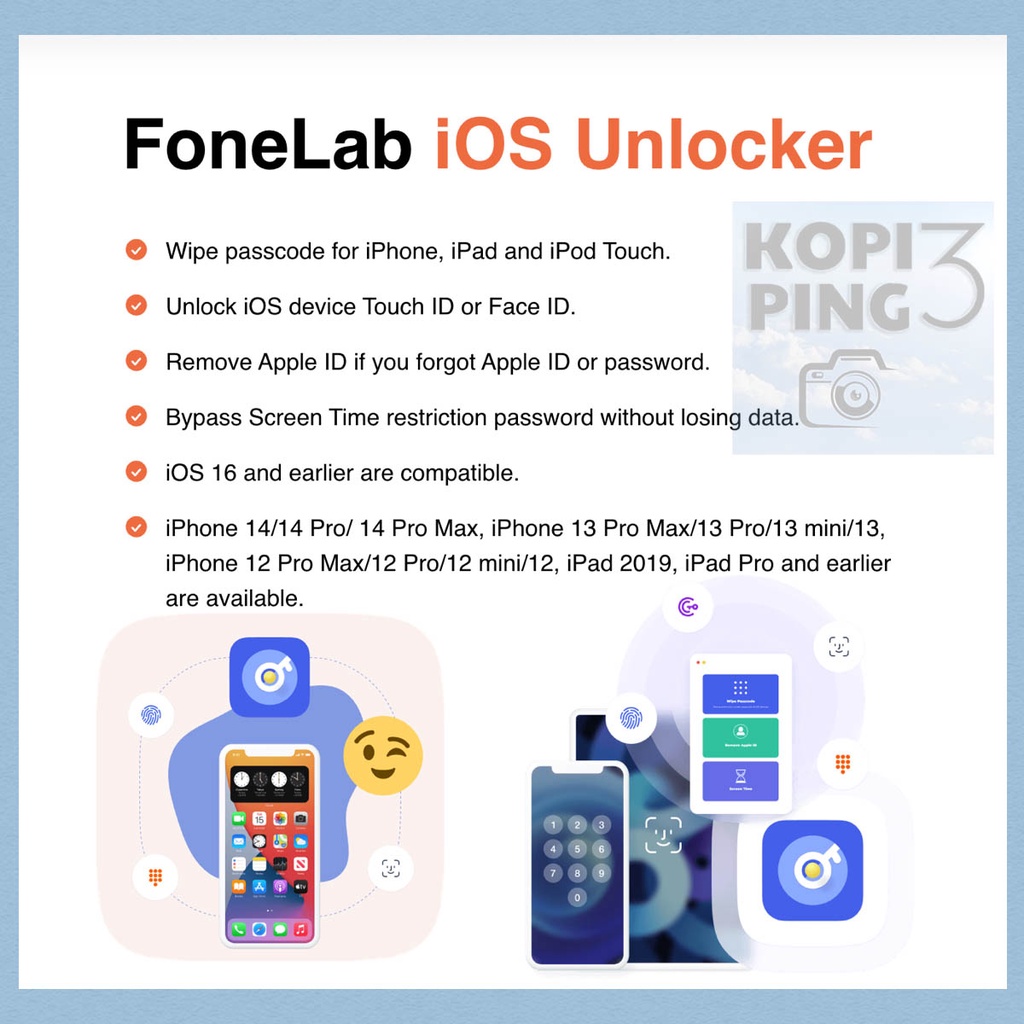 FoneLab iOS Unlocker(Latest SEP 2023) | Shopee Malaysia