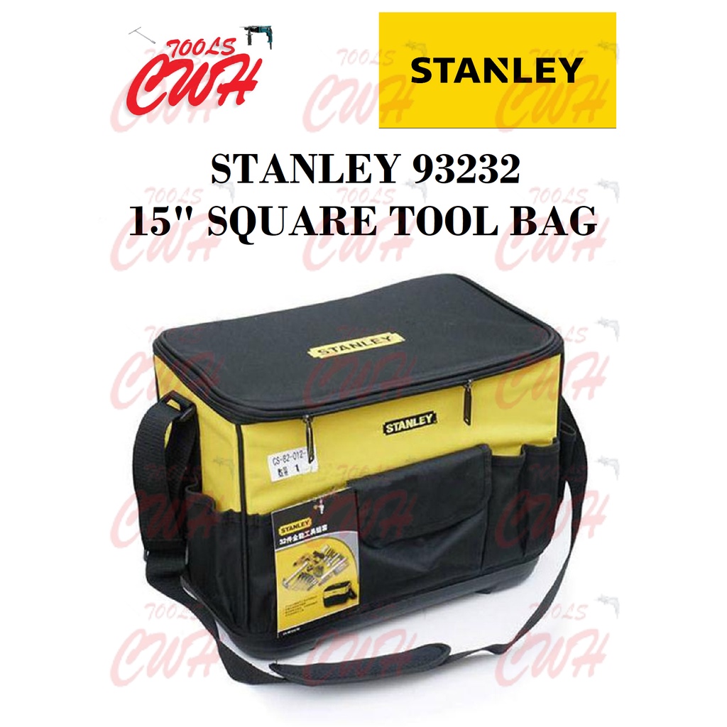 STANLEY 93232 15" SQUARE TOOL BAG TOOLS STORAGE ORGANISER TOOLBAG