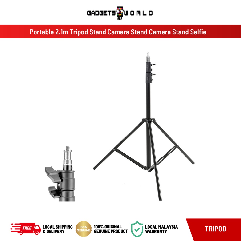 Portable 2.1m Tripod Stand Camera Stand Camera Stand Selfie tripod
