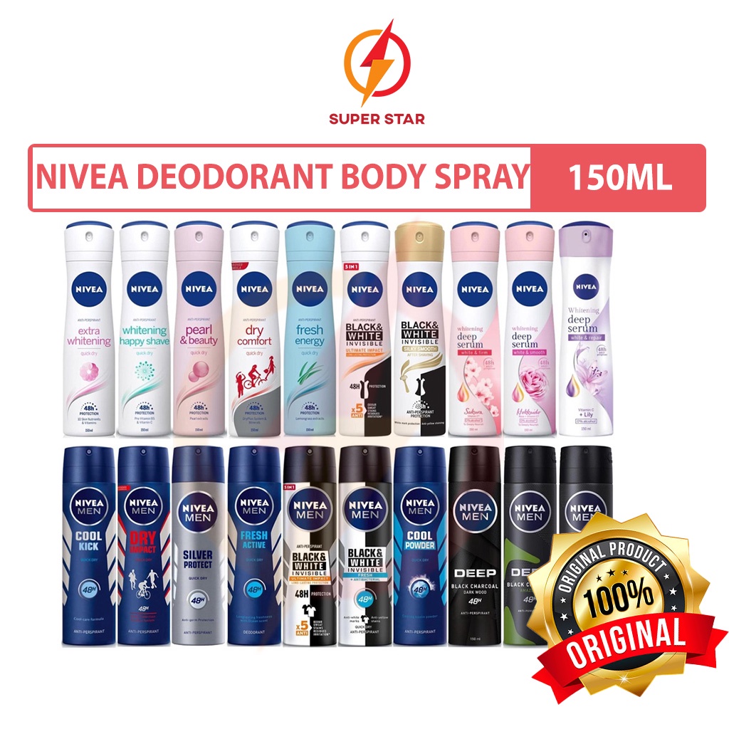 Nivea Deodorant Body Spray 150ml Shopee Malaysia