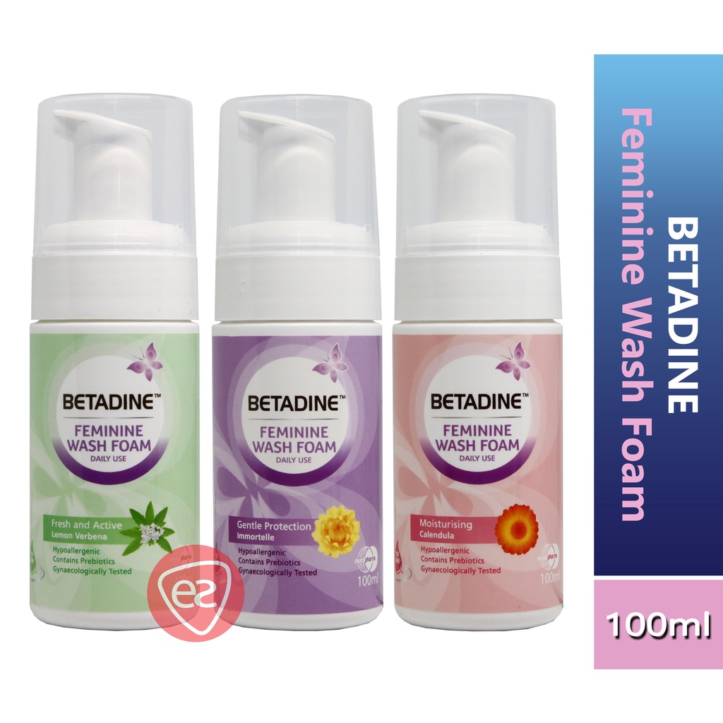 Betadine Feminine Wash Foam 100ml (Gentle Protection Immortelle