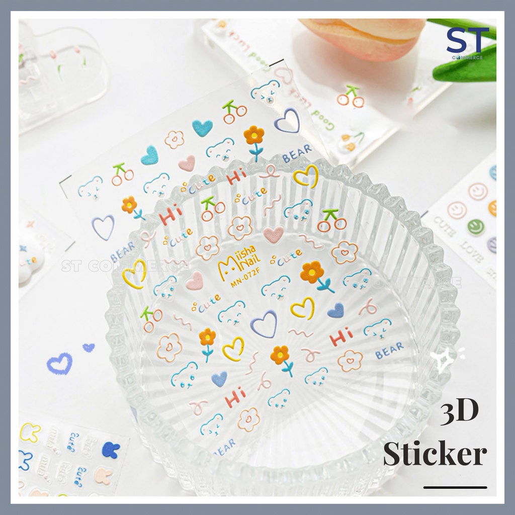 Cute Design 3D Sticker DIY Sticker Diary Decoration Cute Pattern ...