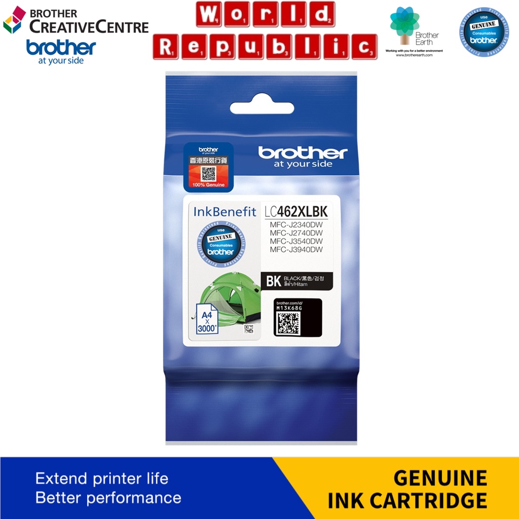 Brother Original Ink Cartridge - LC462 LC-462 LC462XL LC462BK LC462C ...