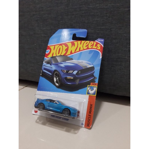 Hot Wheels Ford Shelby Gt350r Blue Shopee Malaysia 9307