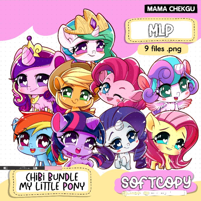 SOFTCOPY Bundle Chibi Doodle My Little Pony | Shopee Malaysia