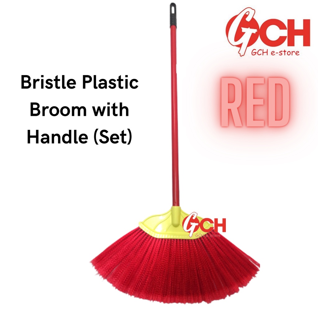 💥(Large) Soft Plastic Broom / Bristle Plastic Broom Sweeper Penyapu