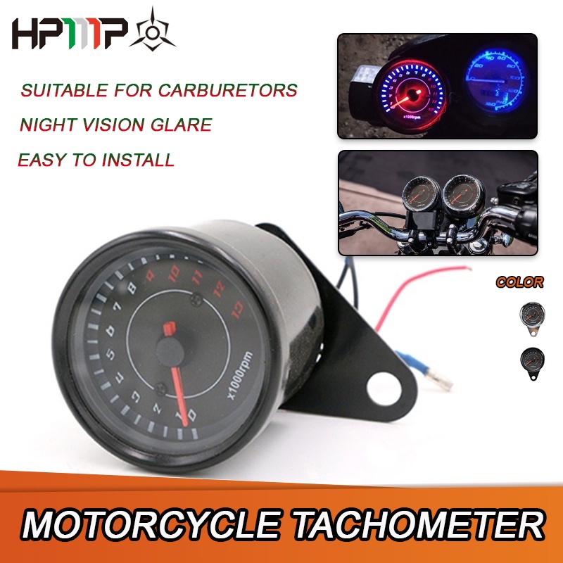MOTORCYCLE RPM METER 12V RPM METER Universal Motorcycle Tachometer