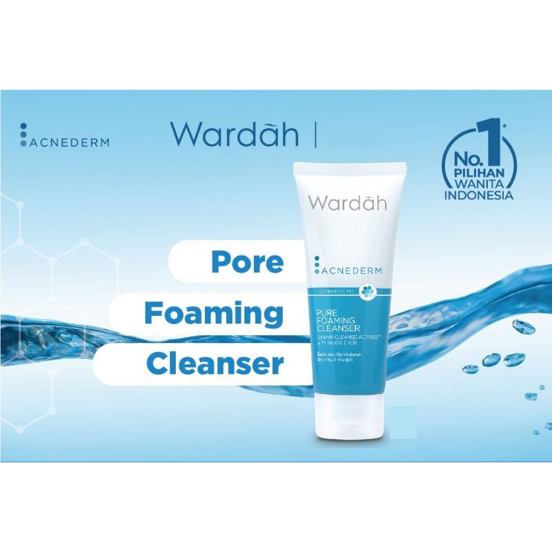 Wardah acnederm deals pure foaming cleanser