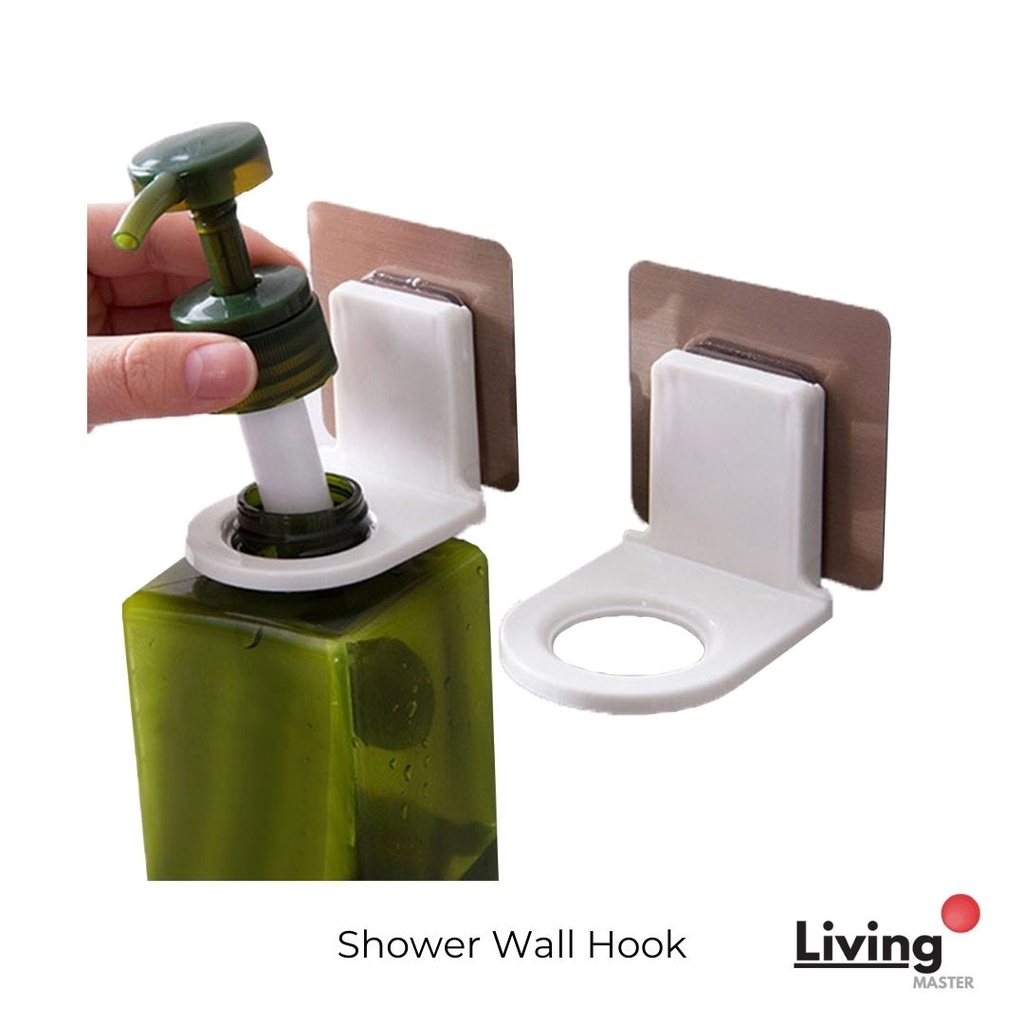 Adjustable Dispenser Bottle Holder Wall Mounted Adhesive Shampoo