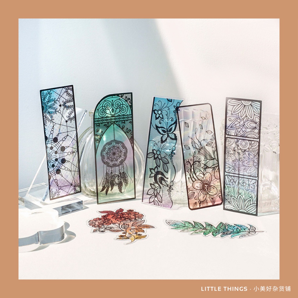 (Separate Piece) Transparent PVC Irregular Shape Creative Bookmark ...