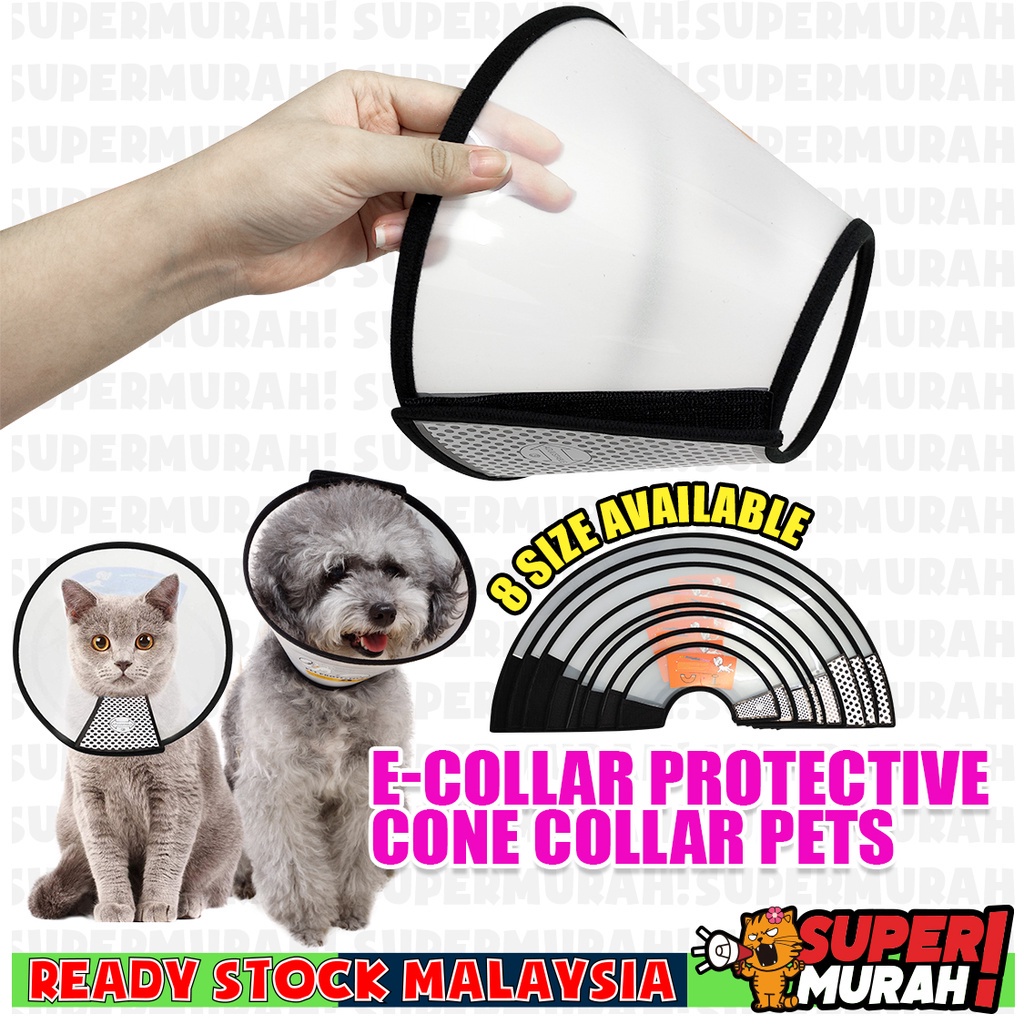 [Koler Leher Kucing] E Collar Cat Cone Collar Elizabeth Collar Cat Head ...