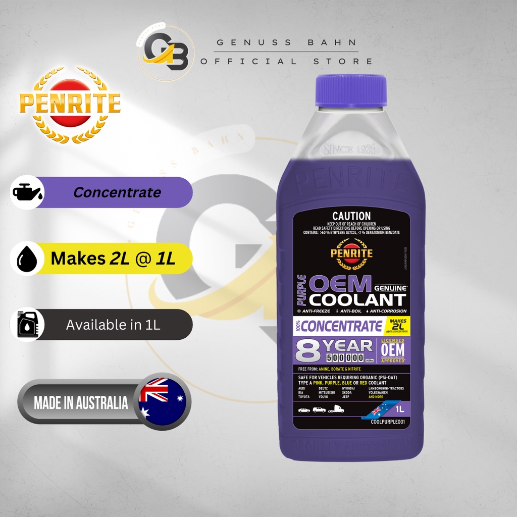 PENRITE Coolant OEM PURPLE Volkswagen/Audi/Porsche/Lamborghini Anti ...