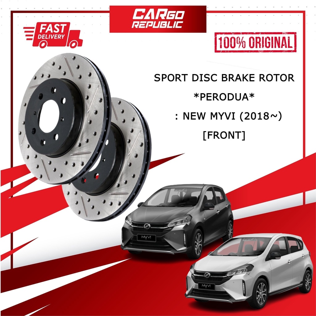 Questa Perodua New Myvi D20N ( 2018~ ) Front ( Depan ) Disc Rotor Sport ...