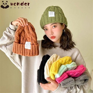 Korean Style Women's Rabbit Plush Hat Fashion Temperament Autumn Winter  Warm Knitted Bucket Hats Outdoor Skiing Woolen Cap