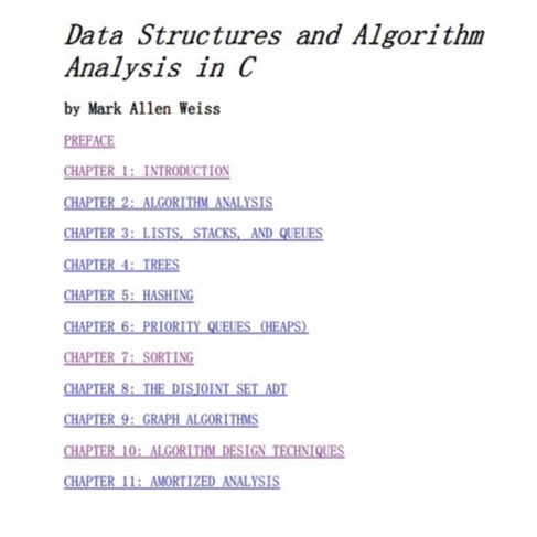 Data Structures and Algorithm Analysis in C. E-Book PDF. | Shopee Malaysia