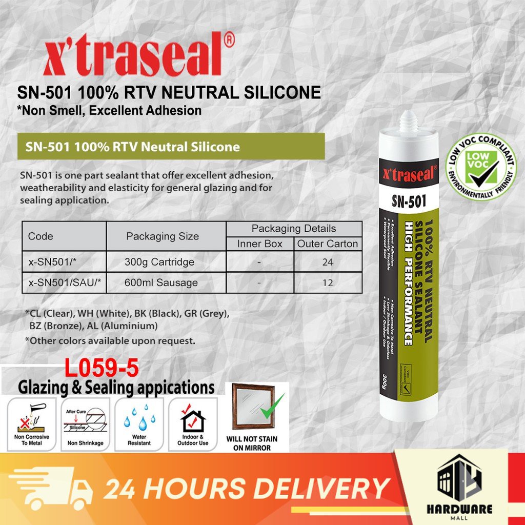 X'traseal SN-501 100% RTV Neutral Silicone Sealant Silicon Glass ...