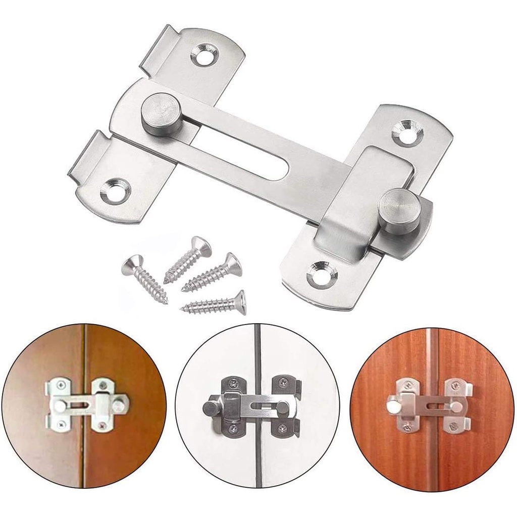 MKR Stainless Steel Swivel Bolt Door Latch Slug Catch Hasp Lock for ...