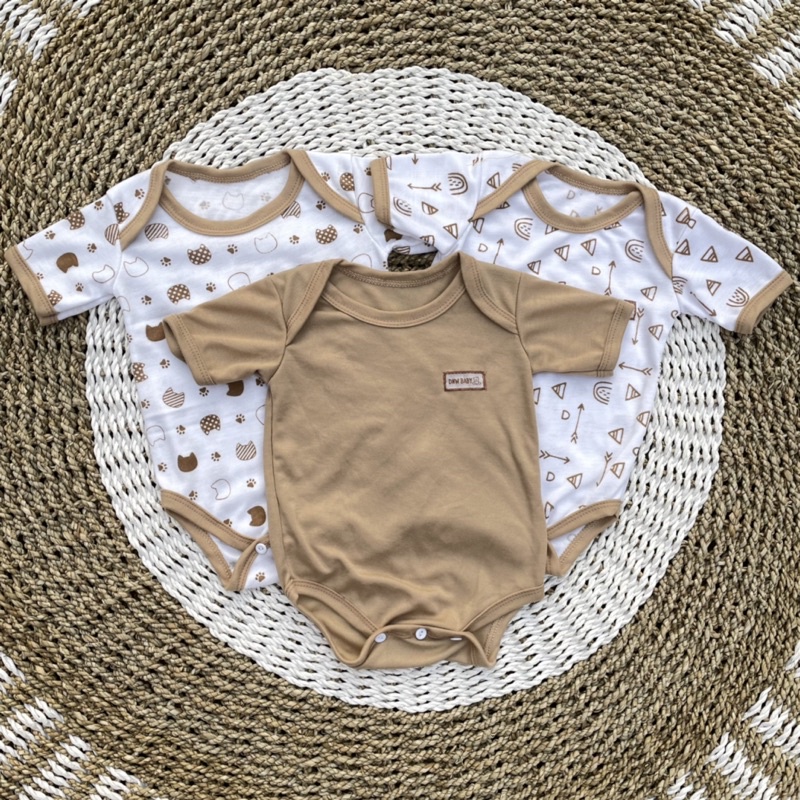 3pcs BABY Jumper Bodysuit Motif Full Sablon Jumper Newborn BABY SNI DNW
