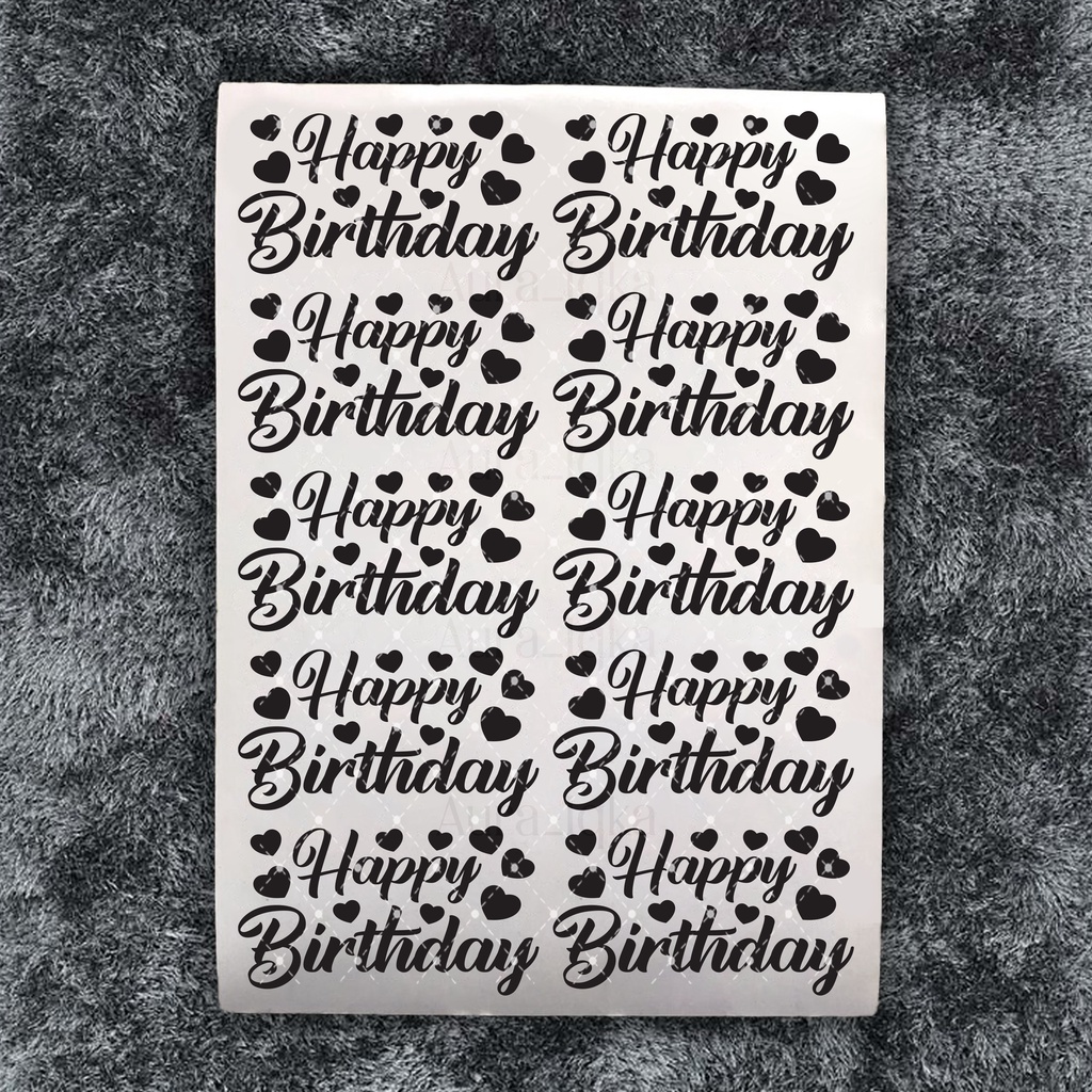 Stiker Belon Happy Birthday 10pcs / Balloon Sticker READY MADE / READY ...