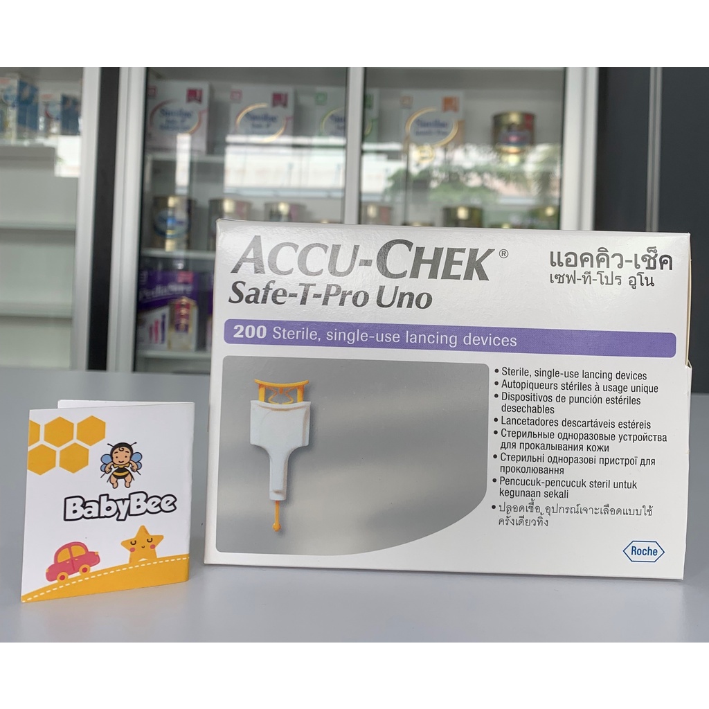 AccuChek SafeTPro Uno SingleUse Lancet Device (25 Pcs/50 Pcs/100