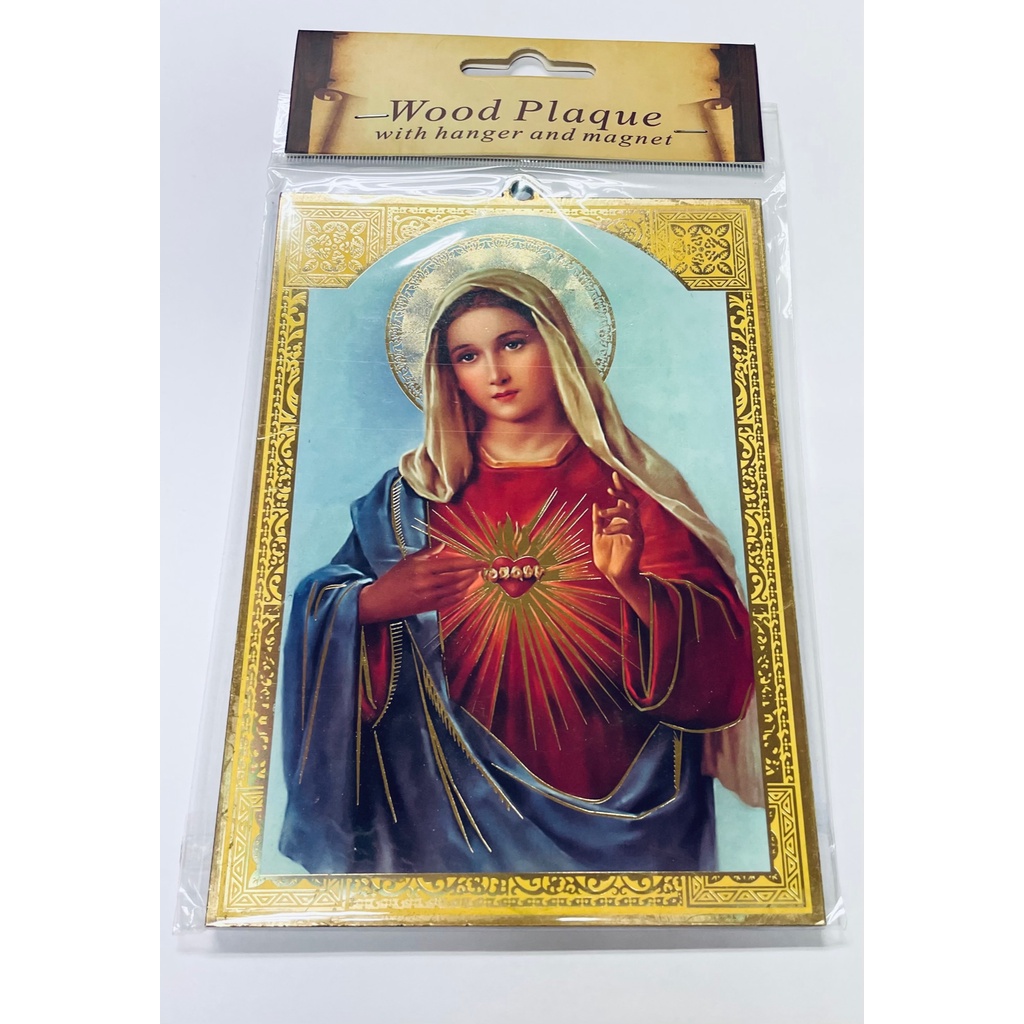 Wood plaque with hanger and magnet - Immaculate Heart of Mary | Shopee ...