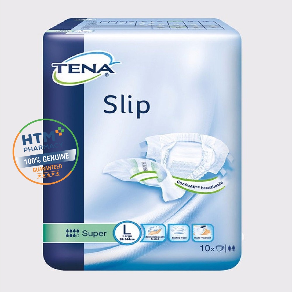 Tena Proskin Slip Super Adult Diaper - Size M (10's) / Size L