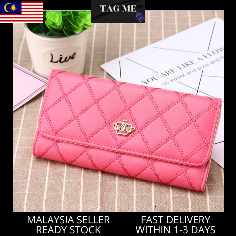 Women Long Purse Wallet Zipper Leather Purse Dompet Panjang TMWW04