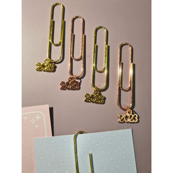 (CLEARANCE) 2023 METAL PAPER CLIP BOOKMARK PLANNER CHARMS ACCESSORIES