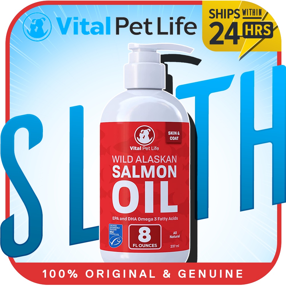 Vital Pet Life Salmon Oil Skin & Coat Health Liquid Cat & Dog Supplement