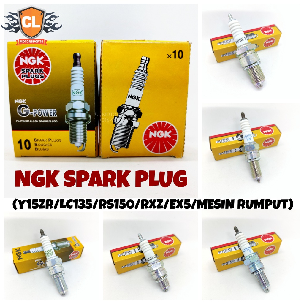 NGK SPARK PLUG ( Y15ZR / LC135 / RS150 / RXZ / EX5 / MESIN RUMPUT