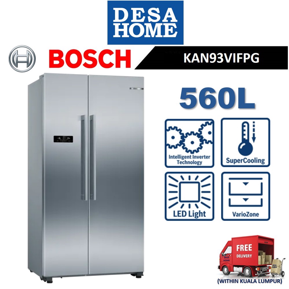 Bosch Side By Side Refrigerator (560L) KAN93VIFPG Shopee Malaysia
