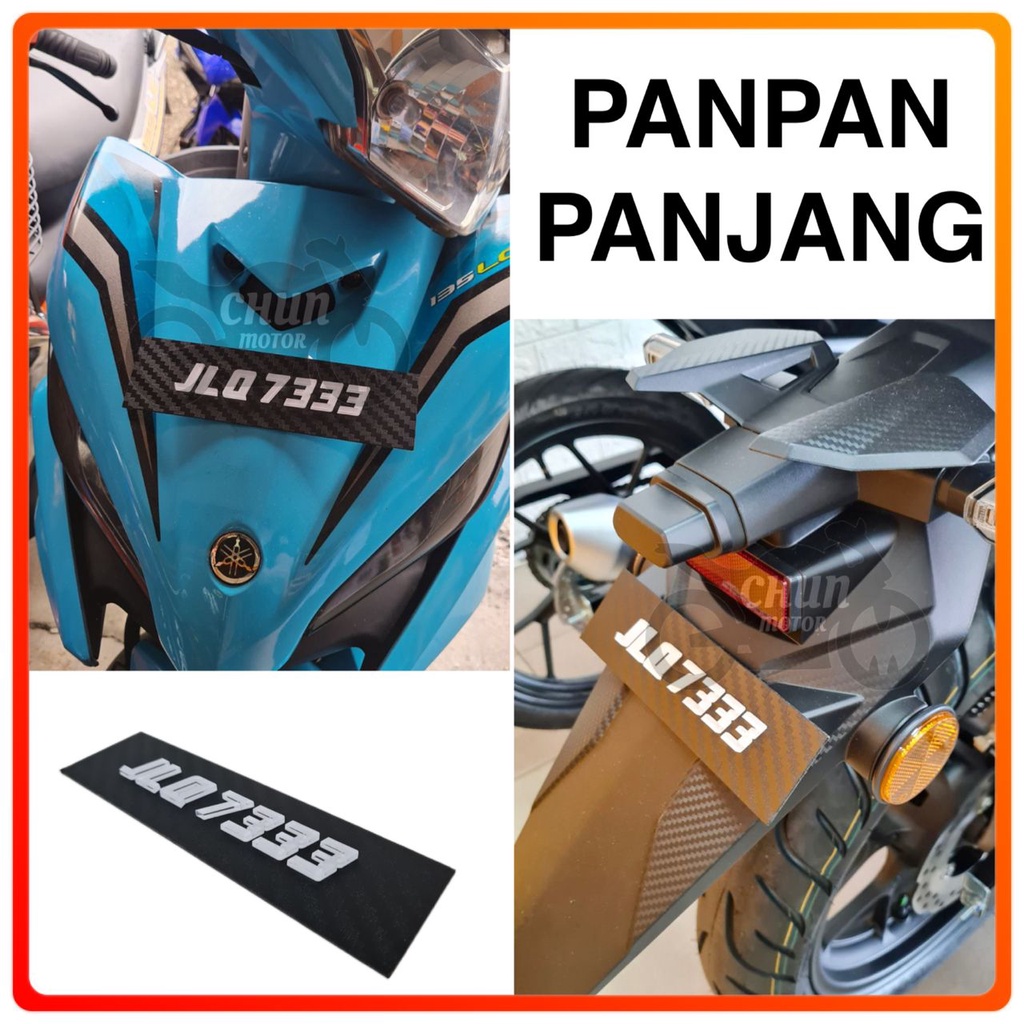 Yamaha LC135/Y15zr Papan Panjang Motor No Plate Depan Bracket/Belakang