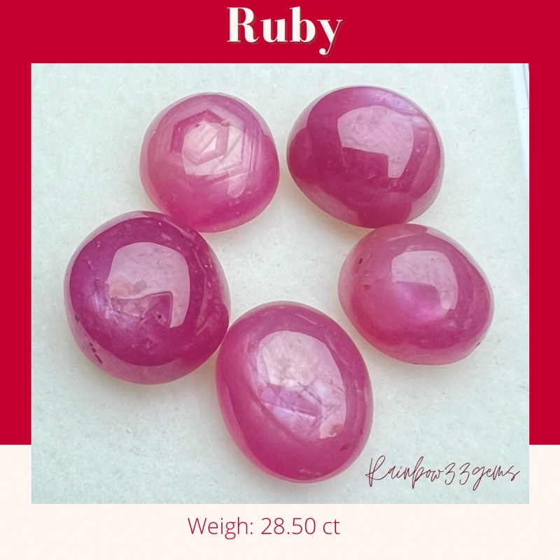 RBX013 Ruby (Full Box Of 5 Tablets) Gemstone Real African Natural For ...