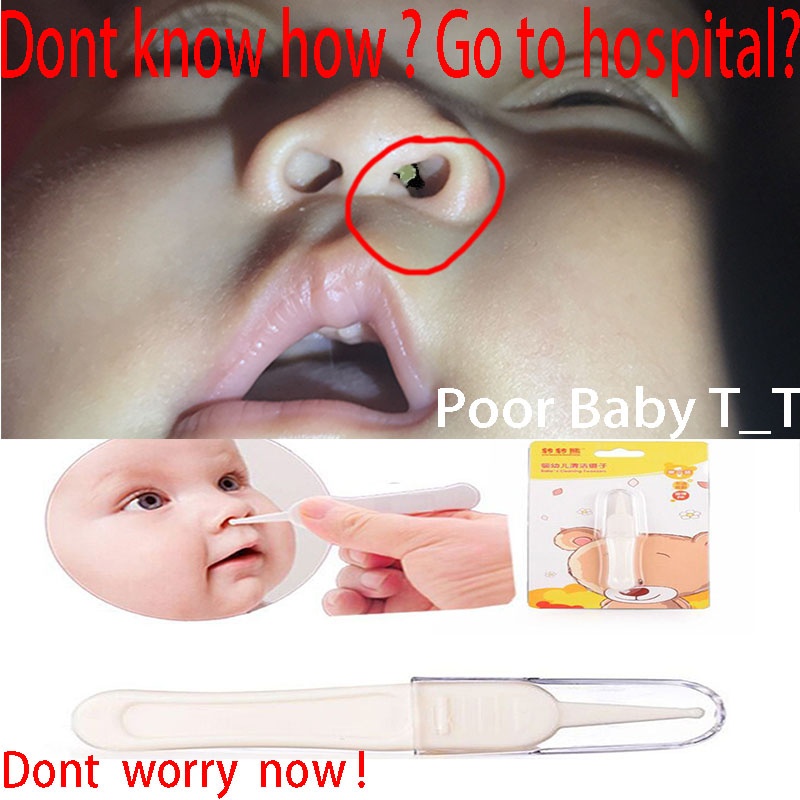 Baby Dig Booger Clip Infants Clean Ear Nose Navel Safety Tweezers Safe ...
