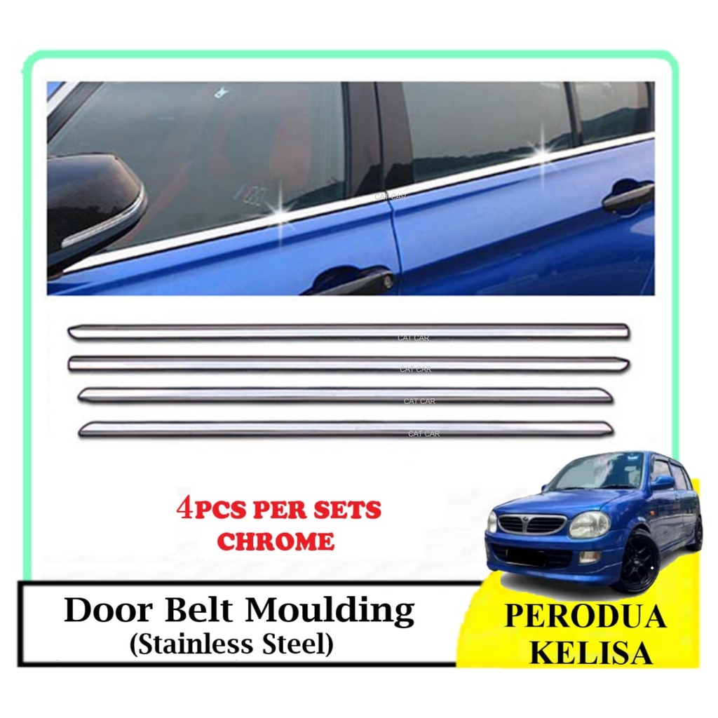 Perodua Kelisa Window Trim Chrome Lining / Door Belt Moulding Shopee