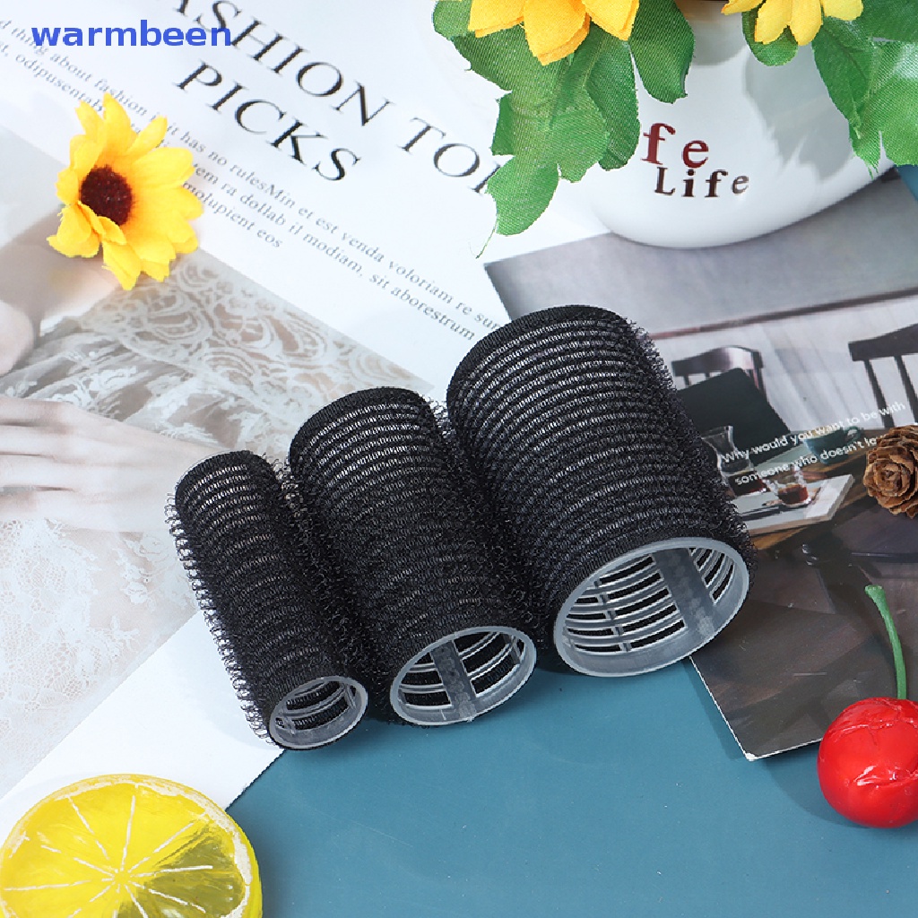 (warmbeen) Black Self Grip Hair Rollers Hairdressing Curlers