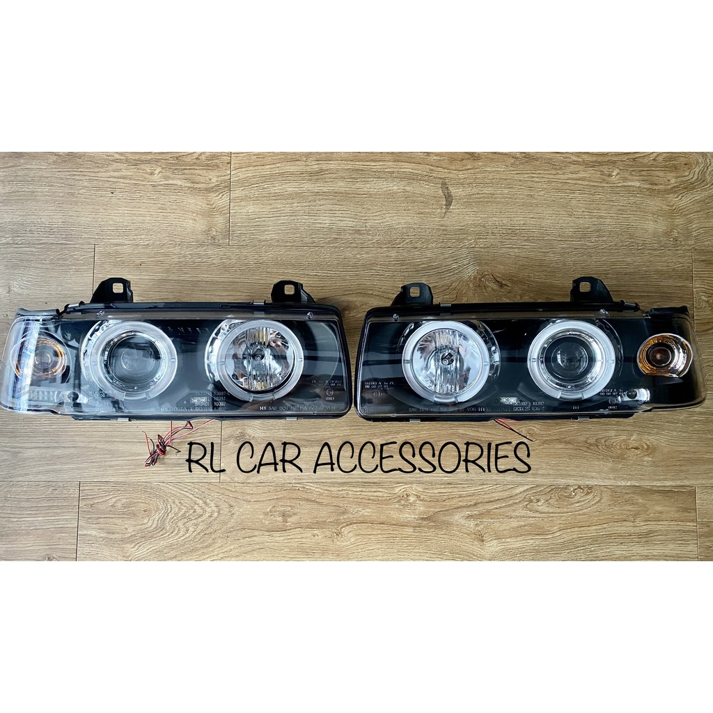 BMW e36 sedan Projector Headlight Headlamp Head lamp light led ring
