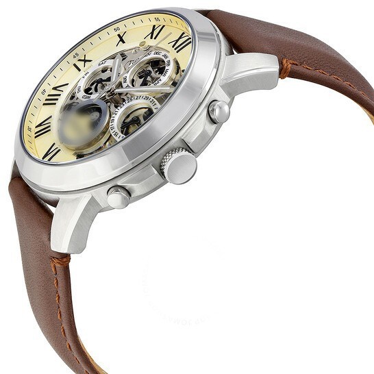 Authentic Fossil Men Grant Automatic Skeleton Dial Brown Leather Watch ME3027 Jam Tangan Lelaki Shopee Malaysia