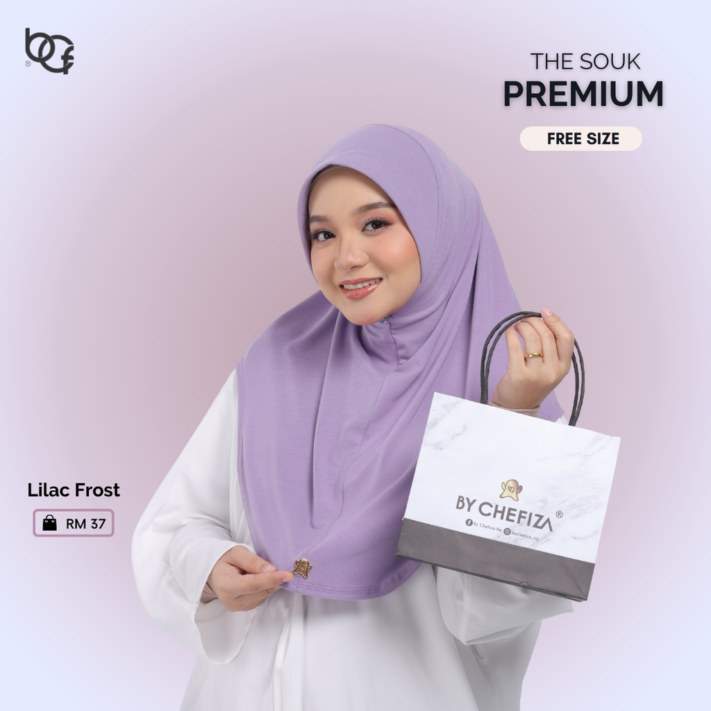 𝗕𝗬 𝗖𝗛𝗘𝗙𝗜𝗭𝗔 👻 Classic Size L & PREMIUM Tudung Souk BCF Tudung Sarung ...