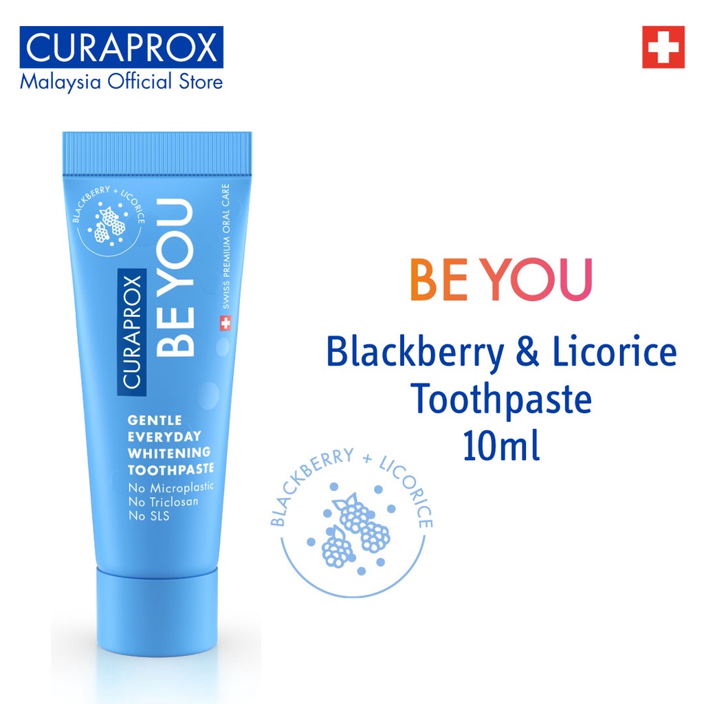 CURAPROX Be You Toothpaste - Blackberry & Liquorice (10ml) | Shopee ...