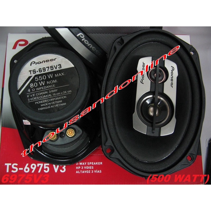PIONEER TS-6975 V2 / TS-6975 V3 CAR AUDIO 6X9 3-WAY COAXIAL CAR SPEAKER ...