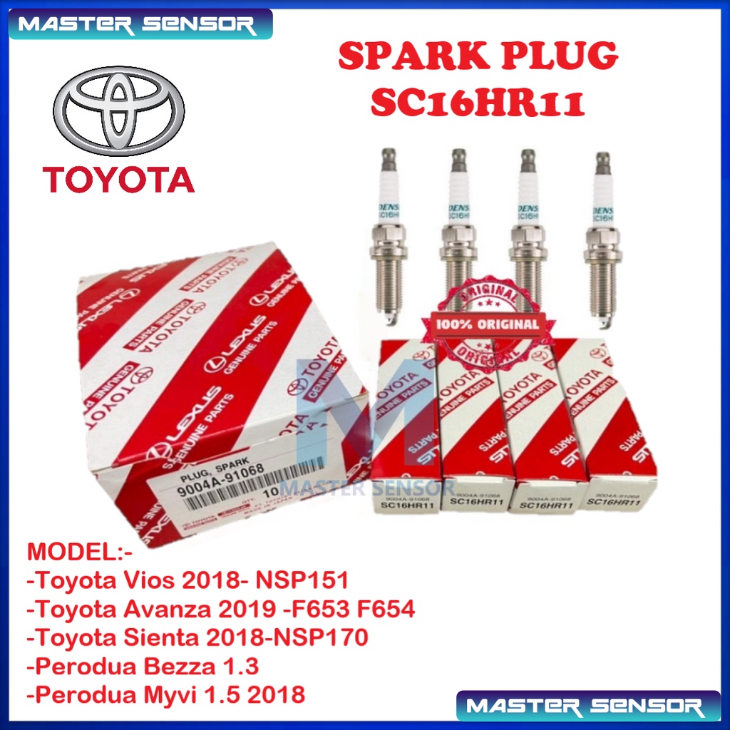 TOYOTA Spark Plug SC16HR11 -Toyota Vios 2018-/AVANZA 2019-/ Sienta 2018 ...