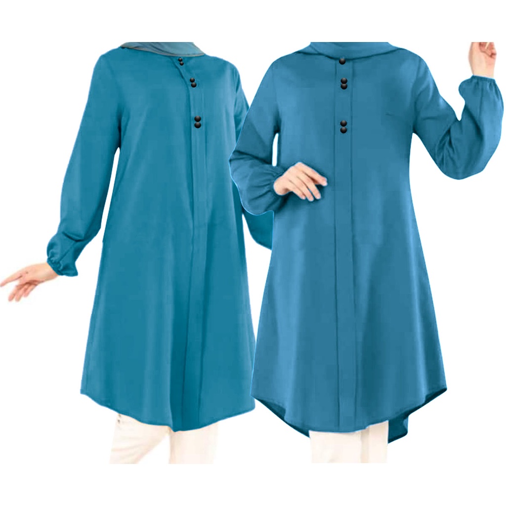 Women Long IQRA Blouse Top Baju For Ladies – Blouse Upper Button Style ...