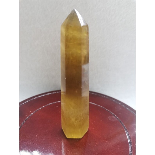 crystal 黄莹石柱子 yellow fluorite pillar C20 | Shopee Malaysia