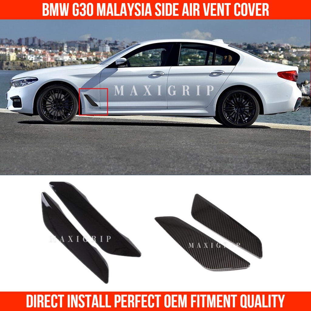 Nakkaa Gloss Black Side Wing Air Vent Fender Trim For BMW 5 Series G30 2017-2023